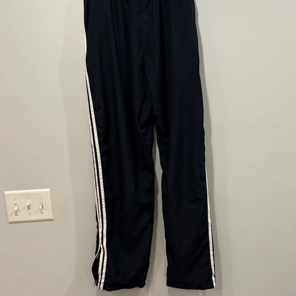 Adidas Kids Navy Joggers with White Stripes